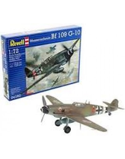 REVELL 1/72 SCALE PLASTIC MODEL AIRCRAFT STARTER KIT WITH PAINTS, BRUSH  & GLUE - 64160 - MESSERSCHMITT  BF 109 RE64160