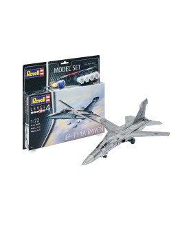 REVELL 1/72 SCALE PLASTIC MODEL AIRCRAFT STARTER KIT WITH PAINTS, BRUSH  & GLUE - 64974 - EF-11A RAVEN RE64974