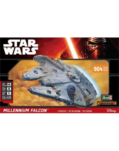 REVELL 1/72 SCALE PLASTIC MODEL STAR WARS MASTER SERIES KIT - 855093 - MILLENNIUM FALCON 