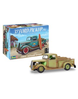 REVELL 1/25 SCALE PLASTIC MODEL CAR KIT - 14516 - Ford Pickup Street Rod With Surf Board