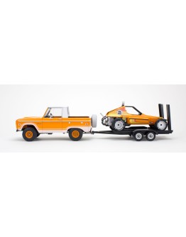 REVELL 1/25 SCALE PLASTIC MODEL CAR KIT - 17228 - Ford Bronco Half Cab with Dune Buggy & Trailer