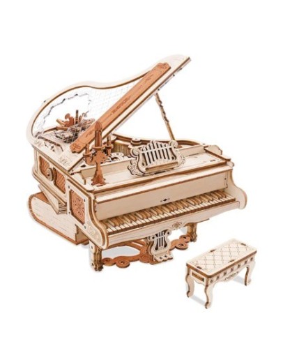 ROBOTIME DIY WOODEN KIT - ROBAMK81 - MAGIC PIANO - MECHANICAL MUSIC BOX