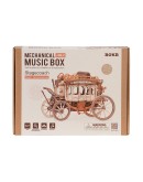 ROBOTIME DIY WOODEN KIT MECHANICAL MODELS - AMKA1 - STAGECOACH MECHANICAL MUSIC BOX