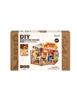 ROBOTIME DIY MINI WOODEN HOUSE KIT - DG164 - CORNER BOOKSTORE