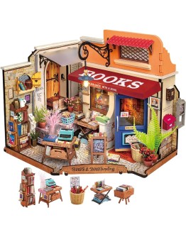 ROBOTIME DIY MINI WOODEN HOUSE KIT - DG164 - CORNER BOOKSTORE