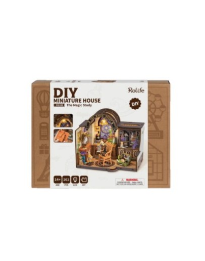 ROBOTIME DIY MINI WOODEN HOUSE KIT - DG166 - THE MAGIC STUDY