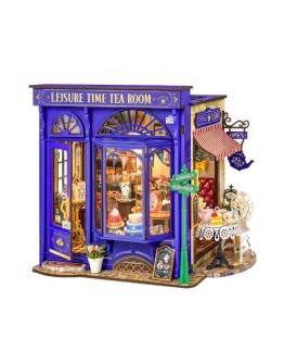 ROBOTIME DIY MINI WOODEN HOUSE KIT - DG171 - LEISURE TIME TEA ROOM