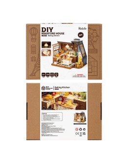 ROBOTIME DIY MINI WOODEN HOUSE KIT - DG172 - BAKING KITCHEN