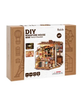 ROBOTIME DIY MINI WOODEN HOUSE KIT - DG174 - HENRY'S CHOCOLATE