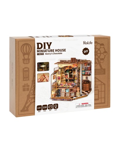 ROBOTIME DIY MINI WOODEN HOUSE KIT - DG174 - HENRY'S CHOCOLATE