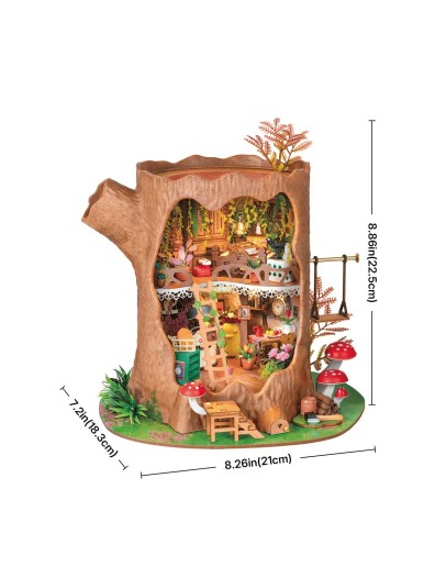 ROBOTIME DIY MINI WOODEN HOUSE KIT - DG179 - FAIRYTALE TREE HOUSE