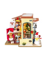 ROBOTIME DIY MINI WOODEN HOUSE KIT - ROBDG18 - CHRITSMAS SNOW HOUSE