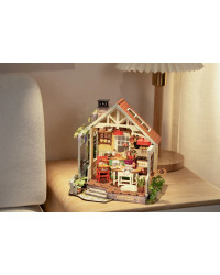 ROBOTIME DIY MINI WOODEN HOUSE KIT - DH101 - SUNLIT FARMHOUSE KITCHEN