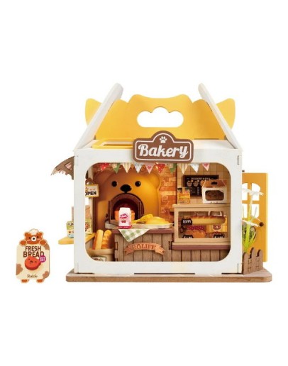 ROBOTIME DIY MINI WOODEN HOUSE KIT - DS033 - TEDDY'S BREADBOX