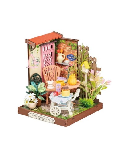 ROBOTIME DIY MINI WOODEN HOUSE KIT - DS038 - FANCY TEA YARD