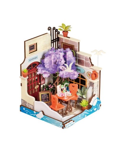 ROBOTIME DIY MINI WOODEN HOUSE KIT - DS039 - SEA HOLIDAY RESTAURANT