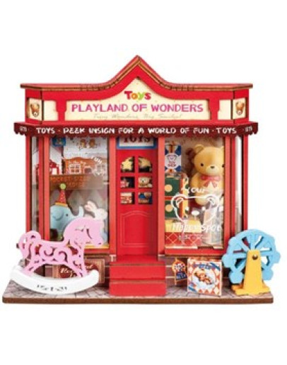 ROBOTIME DIY MINI WOODEN STORE KIT - DS044 - Whimsy Toy Shop