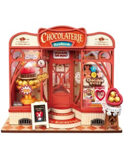 ROBOTIME DIY MINI WOODEN STORE KIT - DS046 - Sweet Chocolate Shop