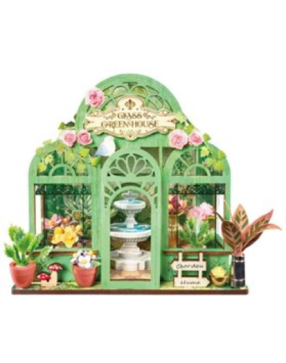 ROBOTIME DIY MINI WOODEN STORE KIT - DS049 - Green Fountain Garden