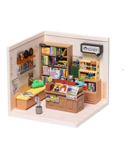 ROBOTIME DIY PLASTIC SUPERSTORE KIT - DW004 - FASCINATING BOOK STORE