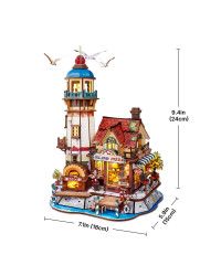 ROBOTIME DIY WOODEN KIT - ROBEAM02 - WHIMLAND CHILLBAY PIZZERIA MUSIC BOX
