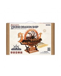 ROBOTIME DIY WOODEN KIT MECHANICAL MODELS - LK802 - VIKING DRAGON SHIP