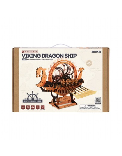 ROBOTIME DIY WOODEN KIT MECHANICAL MODELS - LK802 - VIKING DRAGON SHIP