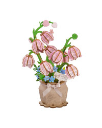 ROBOTIME ROWOOD DIY WOODEN BLOOM CRAFT KIT - TF003 - PINK LILY OF THE VALLEY
