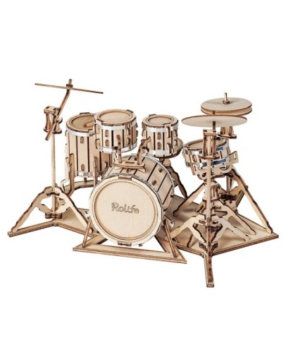 ROBOTIME CLASSIC 3D DIY WOODEN PUZZLE - TG409 - DRUM KIT