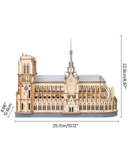 ROBOTIME CREATIVE ASSEMBLY WOODEN MODEL - TG511 - PARIS CATHEDRAL