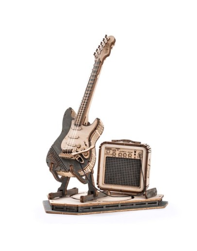 ROBOTIME DIY WOODEN KIT - REALISTIC STYLE - TG605K - ELECTRIC GUITAR