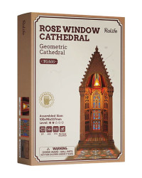 ROBOTIME DIY WOODEN KIT WINDOW CATHEDRAL - TGA03 - GEOMETRIC CATHEDRAL 3D WOODEN PUZZLE