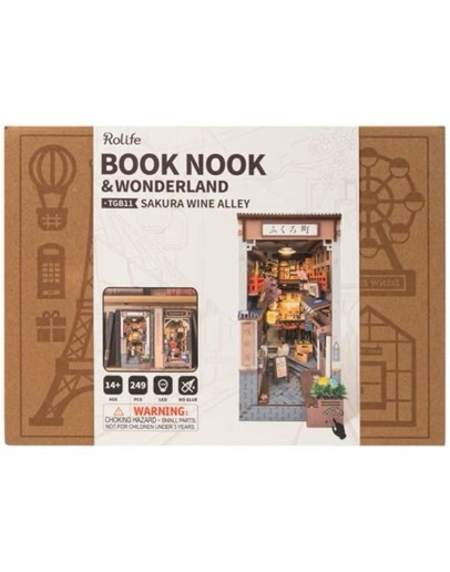 ROBOTIME ROLIFE BOOK NOOK & WONDERLAND CRAFT KIT - TGB11 - SAKURA WINE ALLEY