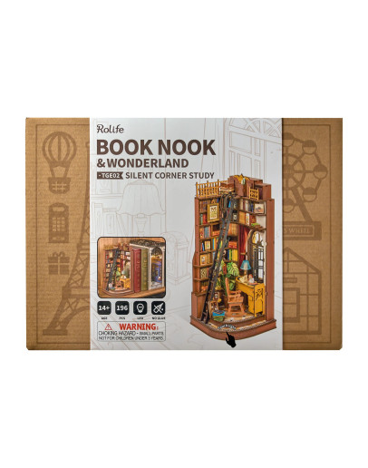 ROBOTIME ROLIFE BOOK NOOK & WONDERLAND CRAFT KIT - TGE02 - SILENT CORNER STUDY