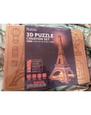 ROBOTIME CLASSIC 3D DIY WOODEN PUZZLE CREATION SET - TGL01 - NIGHT OF THE EIFFEL TOWER