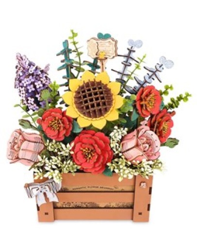 ROBOTIME ROWOOD DIY WOODEN BLOOM CRAFT KIT - TW02H - WOODEN FLOWER BOX