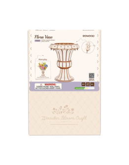ROBOTIME ROWOOD DIY WOODEN CRAFT KIT - TWM02 - WOODEN FLORA VASE