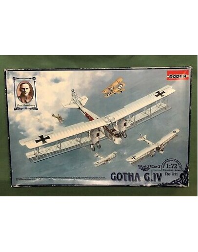 RODEN 1/72 SCALE MODEL KIT #011 - GOTHA G.IV - WORLD WAR 1 GERMAN BOMBER