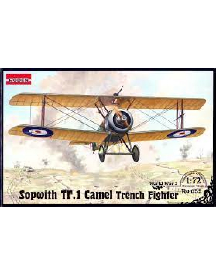 RODEN 1/72 SCALE MODEL KIT #052 SOPWITH TF.1 CAMEL TRENCH FIGHTER ROD052