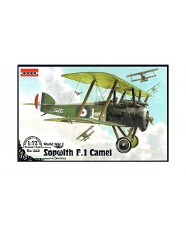 RODEN 1/72 SCALE MODEL KIT #053 - SOPWITH F1 CAMEL WITH BENTLEY ENGINE - WORLD WAR 1 BRITISH FIGHTER