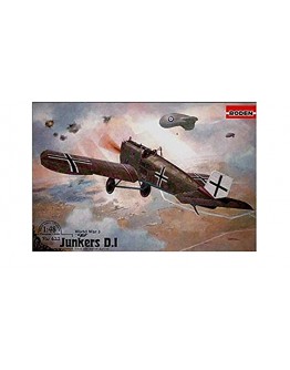 RODEN 1/48 SCALE MODEL KIT #433 - JUNKERS D.1 - WORLD WAR 1 GERMAN BIPLANE FIGHTER