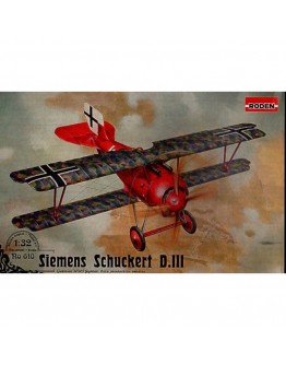 RODEN 1/32 SCALE MODEL KIT #610 - SIEMENS SCHUCKERT D.III - WORLD WAR 1 GERMAN FIGHTER AIRCRAFT