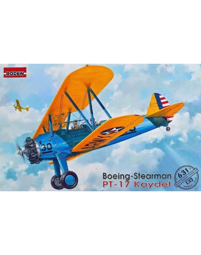 RODEN 1/32 SCALE MODEL KIT #631 - BOEING STEARMAN PT-17 KAYDET - PRIMARY PILOT TRAINER