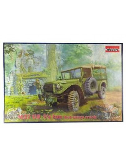 RODEN 1/35 SCALE MODEL KIT #806 - DODGE M37 U.S. 3/4 TON 4X4 CARGO TRUCK