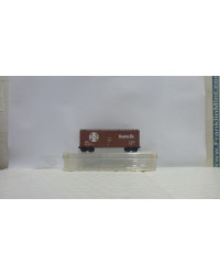 SECOND HAND N GAUGE WAGONS - SHN013 MICRO TRAINS - 40FT STANDARD BOX CAR - SANTA FE - SHN013