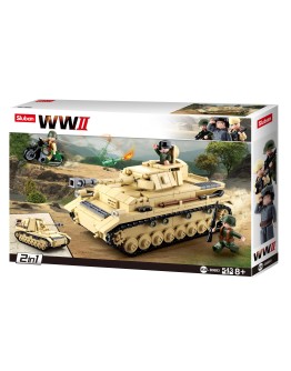 SLUBAN BRICK CONSTRUCTION MODEL - 0693 -WW2 TANK PANZER IV  SLUB0693