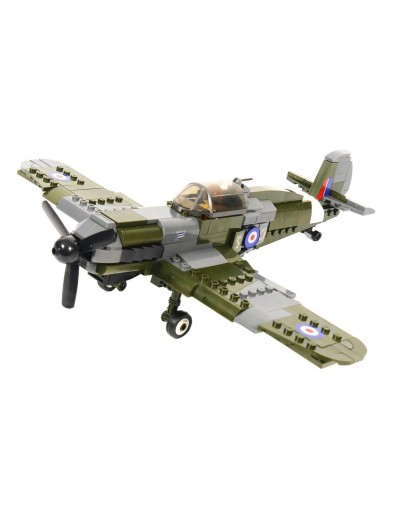 SLUBAN BRICK CONSTRUCTION MODEL - 0712 - SPITFIRE AIRCRAFT SLUB0712