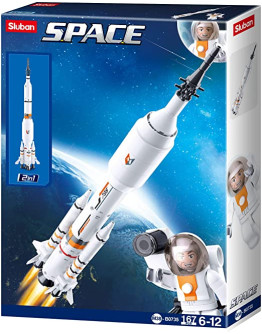 SLUBAN BRICK CONSTRUCTION MODEL - 0735 - SPACE ROCKET SATURN SLUB0735