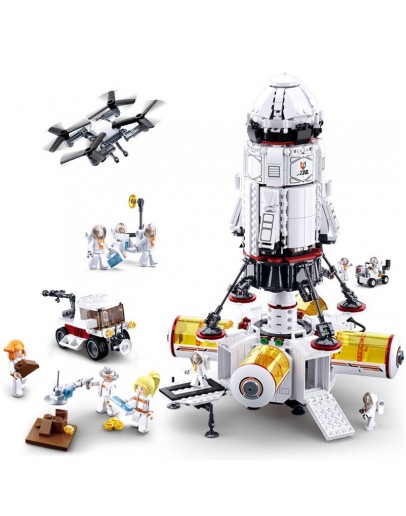 SLUBAN BRICK CONSTRUCTION MODEL - 0738 - SPACE ROCKET SLUB0738