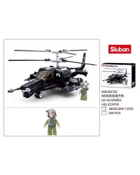 SLUBAN BRICK CONSTRUCTION MODEL - 0752 - KA-50 ARMED HELCOPTER SLUB0752